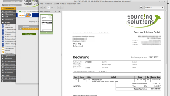 Create PDF invoices from completed orders