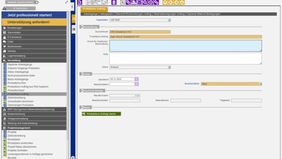 ERP Production Management