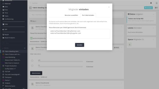 Einladen von externen Projekt Mitgliedern ist kinderleicht