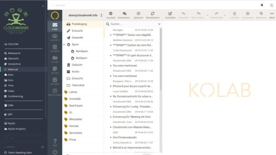 Kompletter integrierter Mailserver mit Kalender und Kontakten