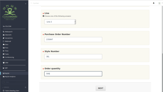 Workflow based user interface